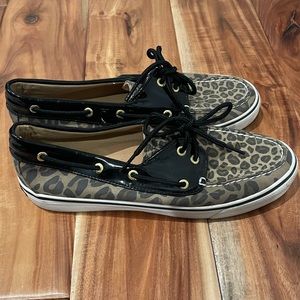 Sperry Leopard Boat Shoes